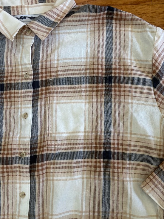 Old Navy The Boyfriend Shirt Women’s XXL Petite Multicolor Plaid Flannel NWOT - Picture 4 of 6
